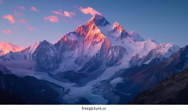 Mount Everest Sunset Panorama