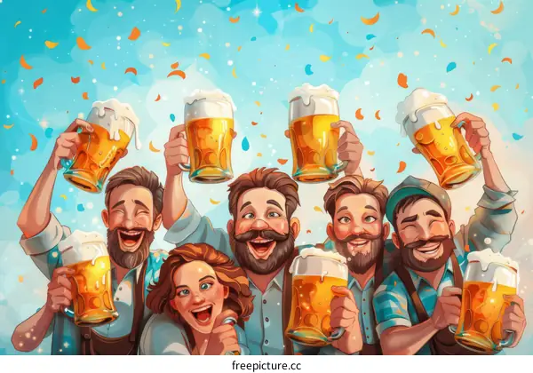 Friends Celebrate Oktoberfest in Germany