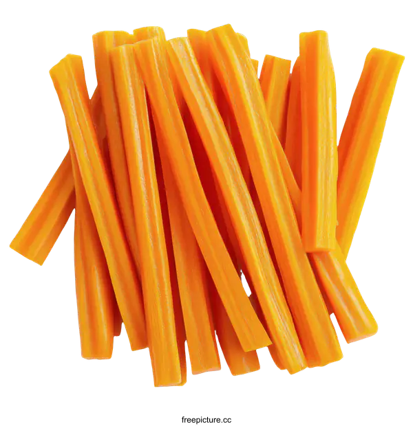 [Transparent Background PNG]Freshly Cut Carrot Sticks Food Photography