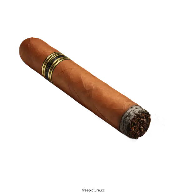 [Transparent Background PNG]Cigar with Tobacco on White Background