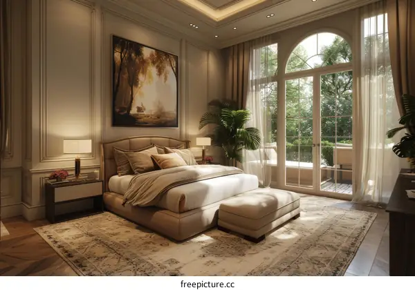 Luxury Bedroom Interior Design Illustration