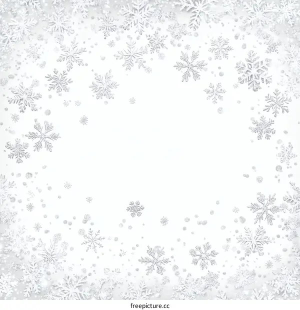 Silver Snowflake Winter Background Design