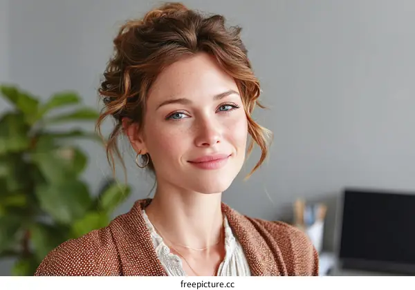 Confident Caucasian Woman Portrait