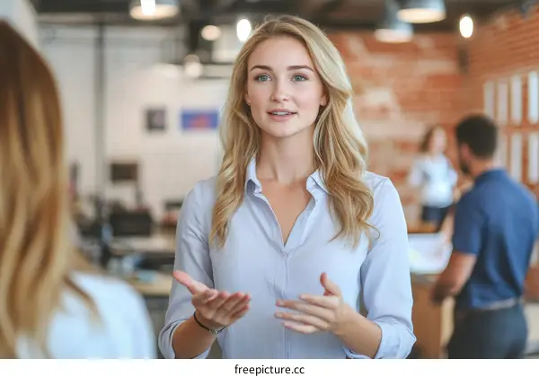 Business Discussion in Modern Office