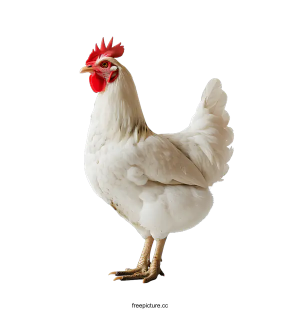 [Transparent Background PNG]White Hen on White Background