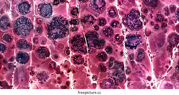 Abstract Pink and Purple Cells Background