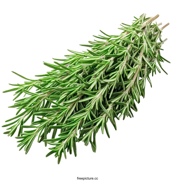 [Transparent Background PNG]Fresh Rosemary Sprigs Close Up