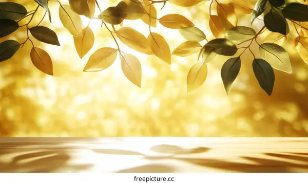 Autumn Leaves on a Sunny Day Background