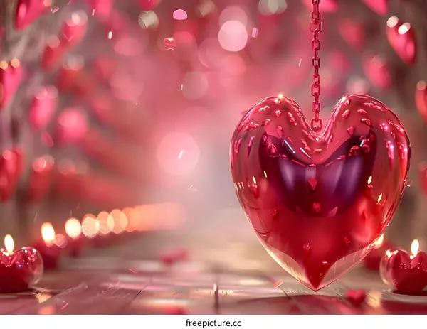 Glass heart background image