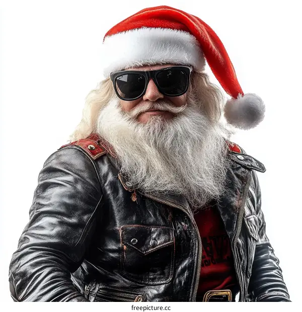 Santa Claus in a Cool Rocker Style