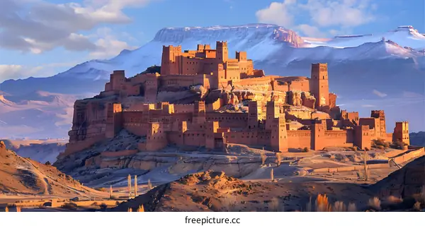 Ancient Moroccan City in the Mountains