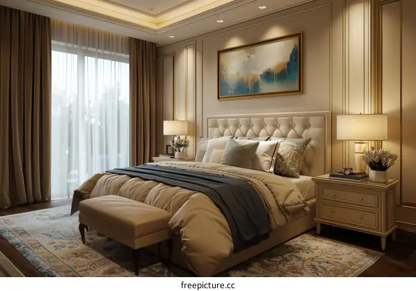 Luxury Bedroom Interior Design Illustration