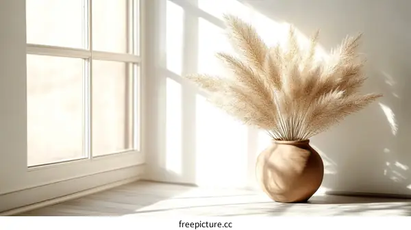 Minimalist Home Decor with Pampas Grass