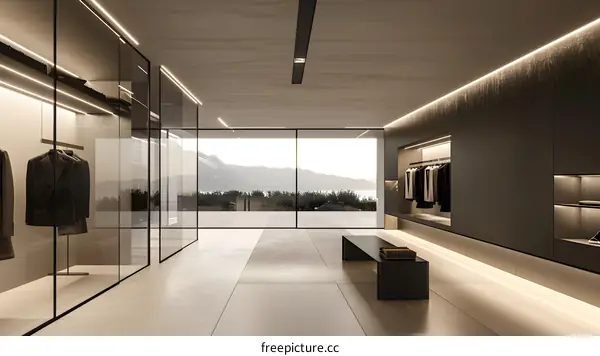 Modern Minimalist Walk In Closet Design