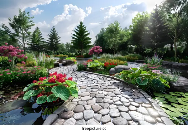 Garden landscape design renderings