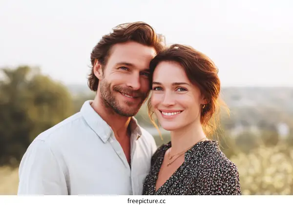 Couple Portrait in Nature Setting