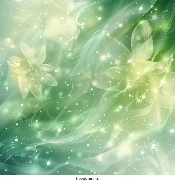 Green Floral Abstract Background