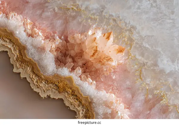 Close up view of a beautiful agate slice