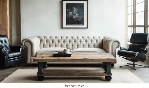 Modern Living Room with Classic Furniture