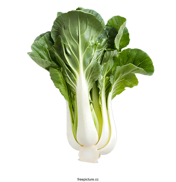 [Transparent Background PNG]Fresh Green Bok Choy on White Background