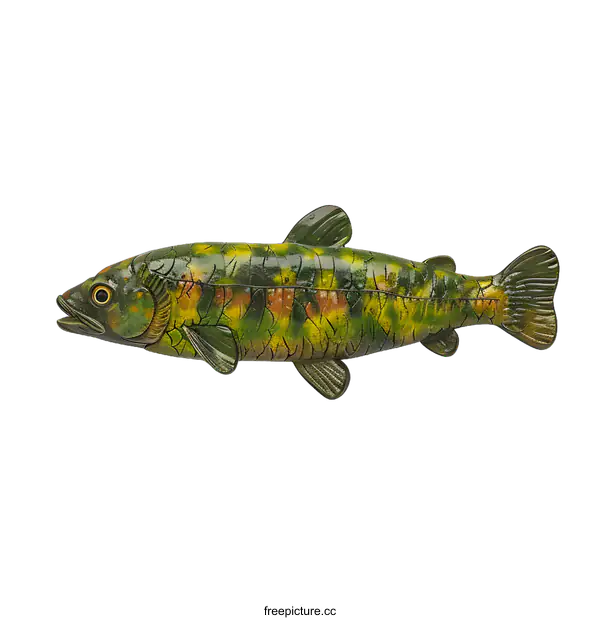 [Transparent Background PNG]A Painted Fish on a White Background