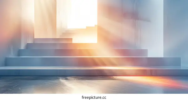 Rays of Light Streaming Through an Open Door
