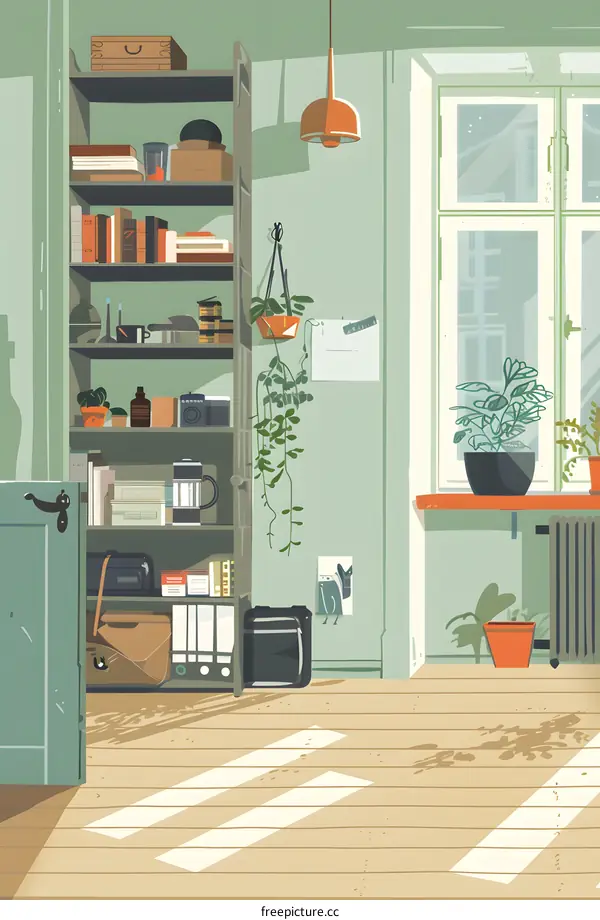 Modern Minimalist Home Interior Design Illustration