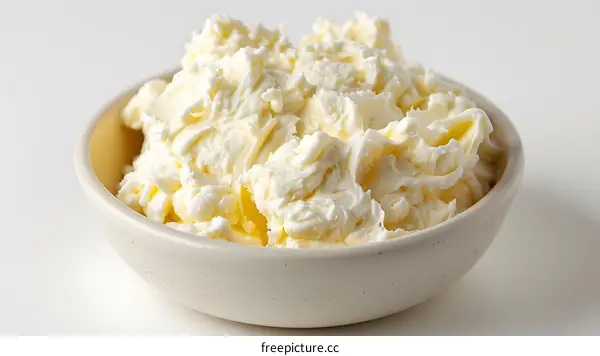 Close-up of a bowl of soft butter