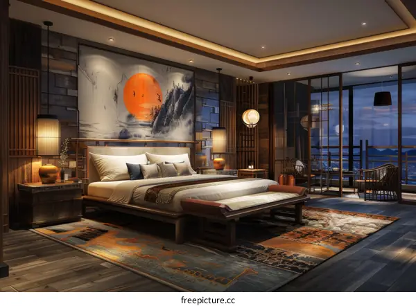Luxury Chinese Style Bedroom Interior Design
