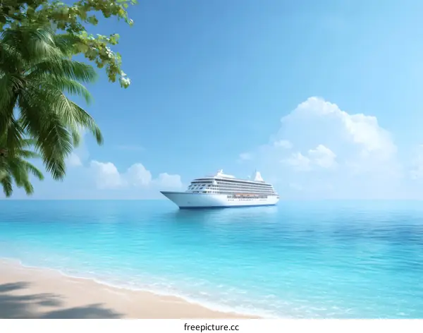 Tropical Beach Paradise Cruise Ship