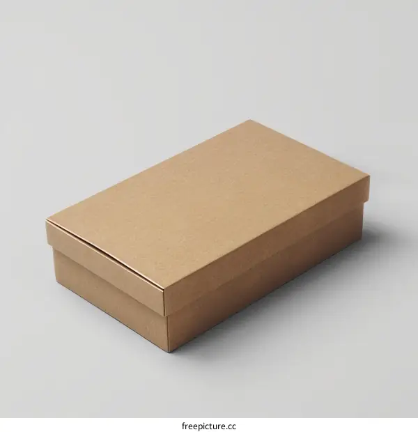 brown cardboard box on white background