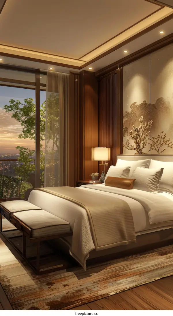 Luxury Bedroom Interior Design Illustration
