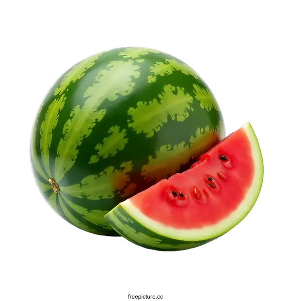 [Transparent Background PNG]Fresh Watermelon Slices Against transparent background