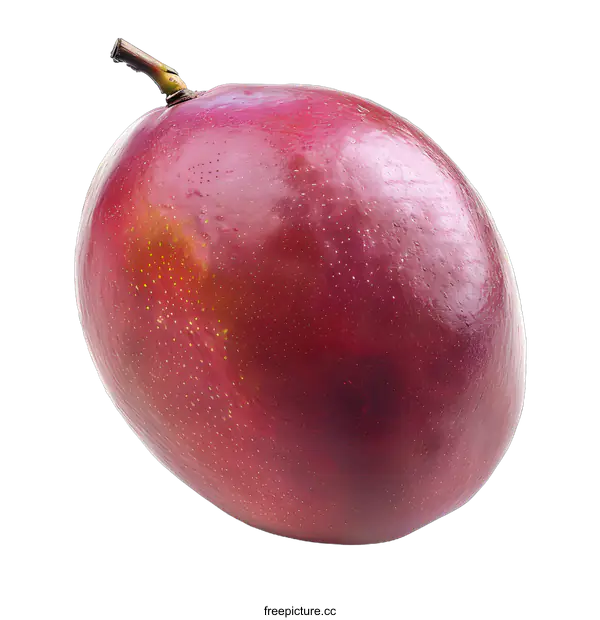 [Transparent Background PNG]Ripe Red Mango Fruit Isolated on White Background