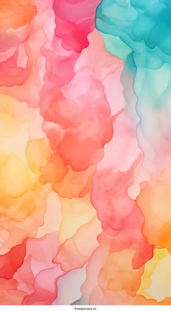 Abstract painting with vibrant colors