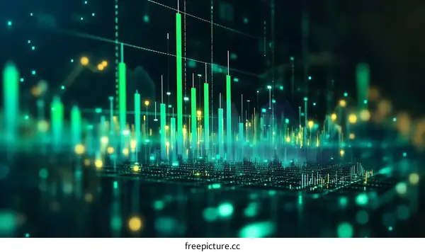 Abstract Digital Financial Data Visualization