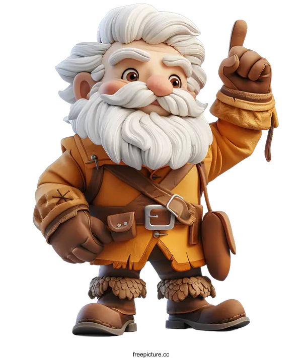 [Transparent Background PNG]A 3D rendering of a cartoon character