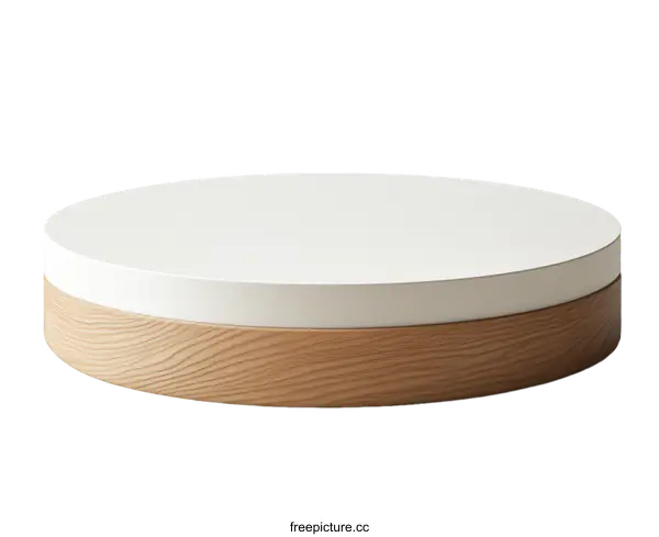 [Transparent Background PNG]Modern Wooden Round Display Tray