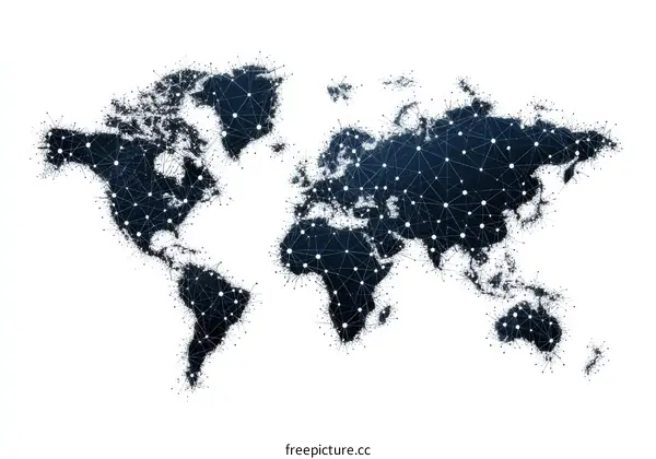 Global Network Map Illustration