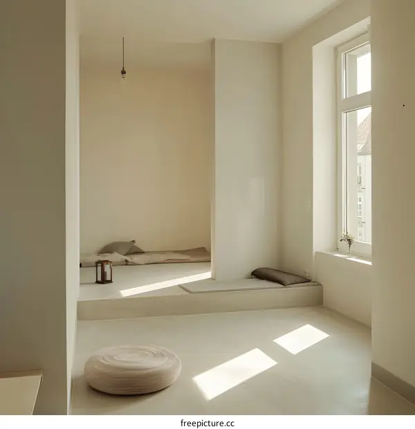 Minimalist Interior Design with White Walls and Natural Light