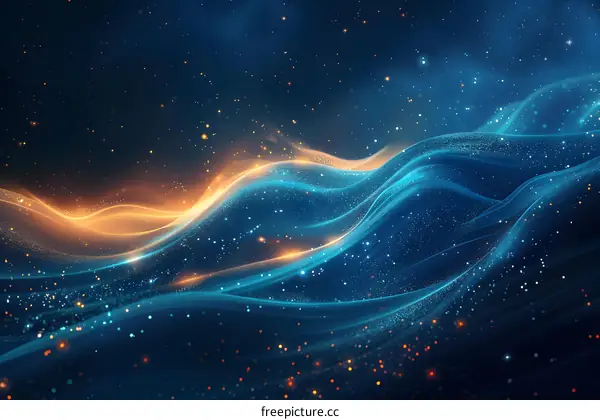 Blue and white wave lines