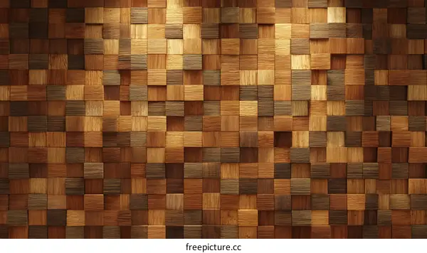 Wooden Blocks Wall Pattern Background Design