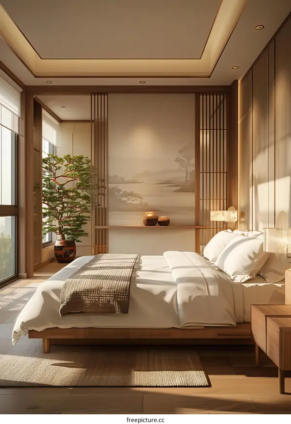 Modern Japanese Style Bedroom Interior Design