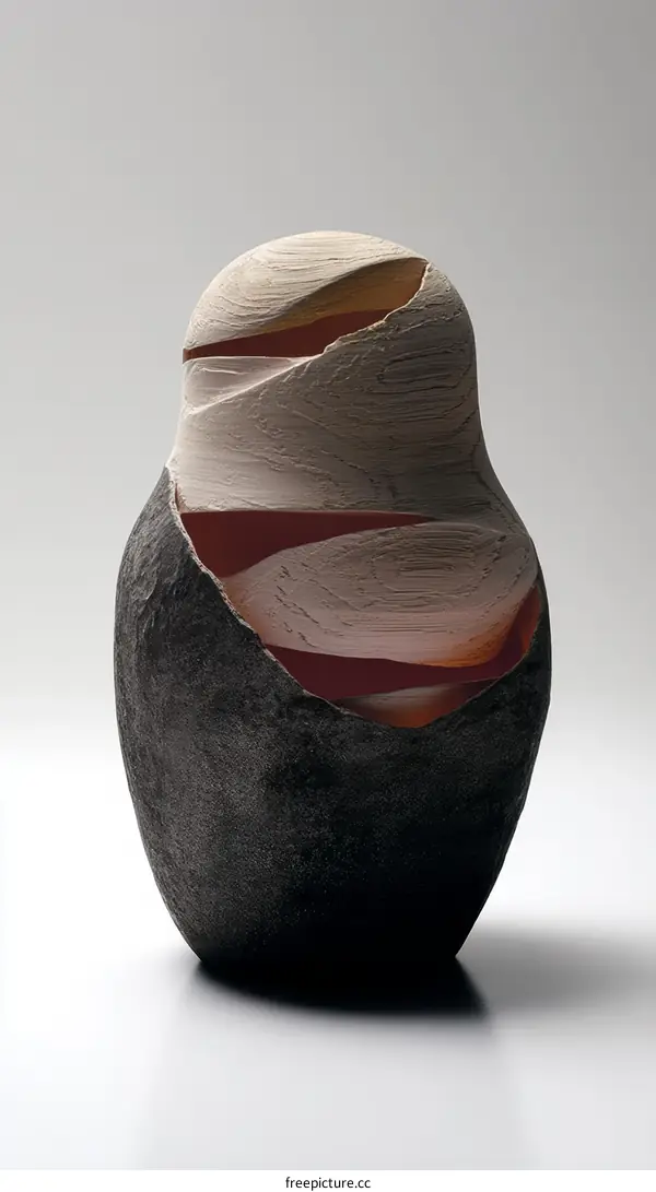 Abstract Ceramic Sculpture Vessel
