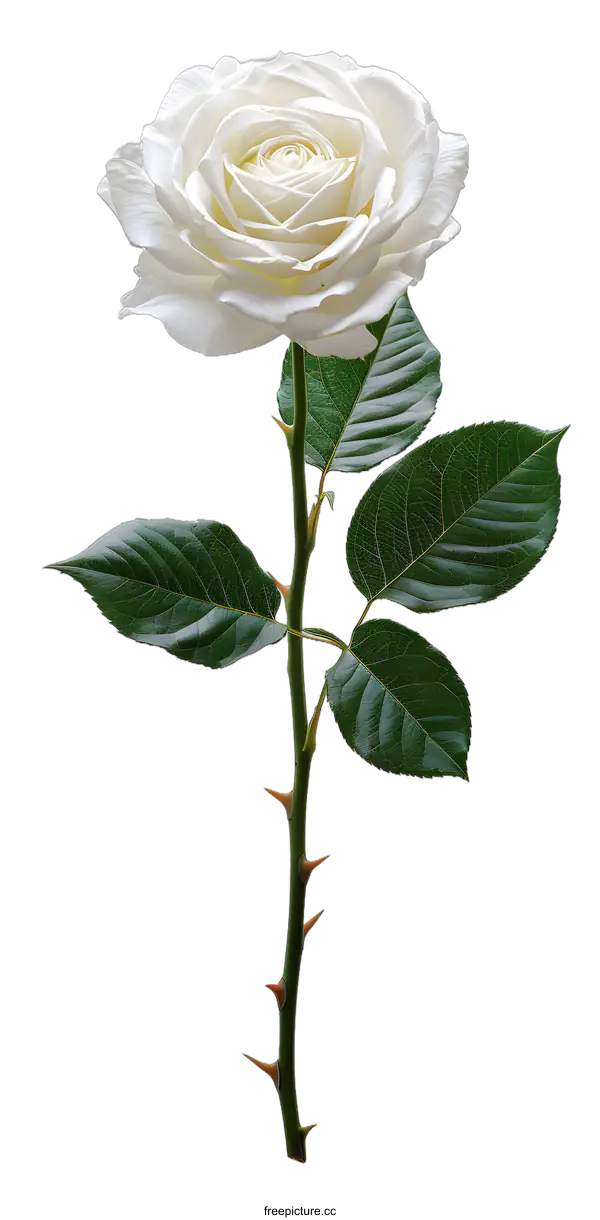 [Transparent Background PNG]single white rose