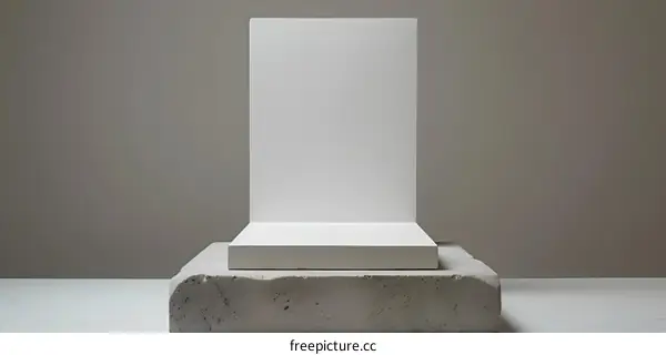 Simple Minimalist White Platform for Product Display