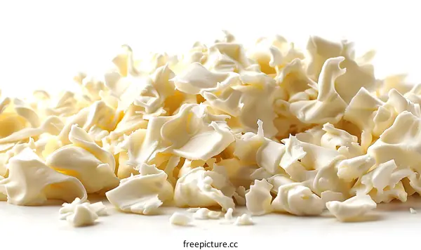 White chocolate shavings