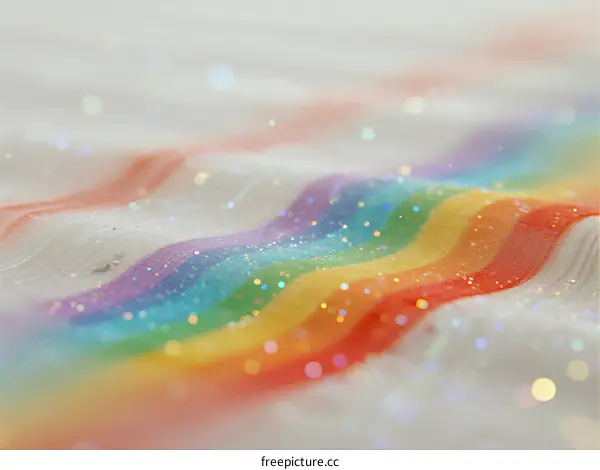 Colorful Rainbow Pattern on Sparkling Textile Background