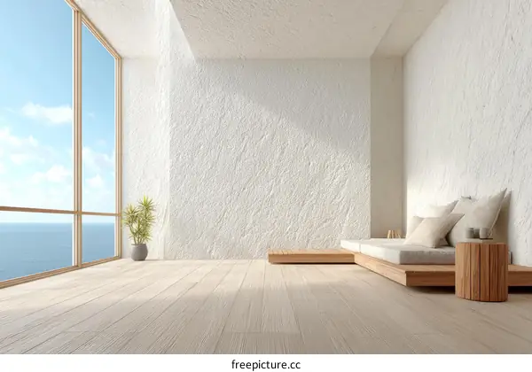 Modern Minimalist Coastal Living Room Design