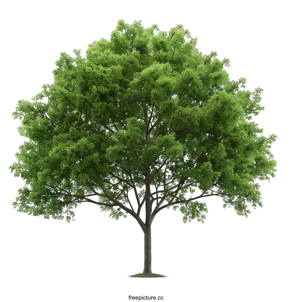 [Transparent Background PNG]Green Tree Isolated on White Background